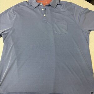 Daniel Cremieux Club 38 Slate Blue Short-Sleeve Polo with Chest Pocket